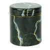 Griffe Montenapoleone by Vetrerie di Empoli Vaso di vetro nero ispirato al marmo di Portoro con coperchio> Arredo Bagno
