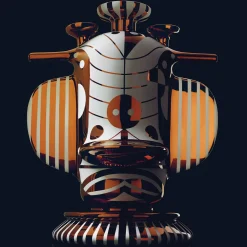 Bosa Vaso Duck Elephant in ceramica bianca satinata con dettagli in rame di Jaime Hayon><noscript><img width=