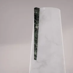 Carcino Design Vaso Elara Bianco Carrara e Verde Alpi> Vasi Da Fiori