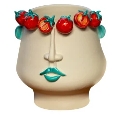 Patrizia Italiano Vaso Figurativo in Ceramica Multicolore Russidda> Vasi Figurativi