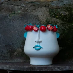 Patrizia Italiano Vaso Figurativo in Ceramica Multicolore Russidda><noscript><img width=