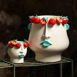 Patrizia Italiano Vaso Figurativo in Ceramica Multicolore Russidda><noscript><img width=