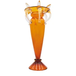 Driade Vaso Florian II arancione e trasparente di Borek Sipek> Vasi Decorativi