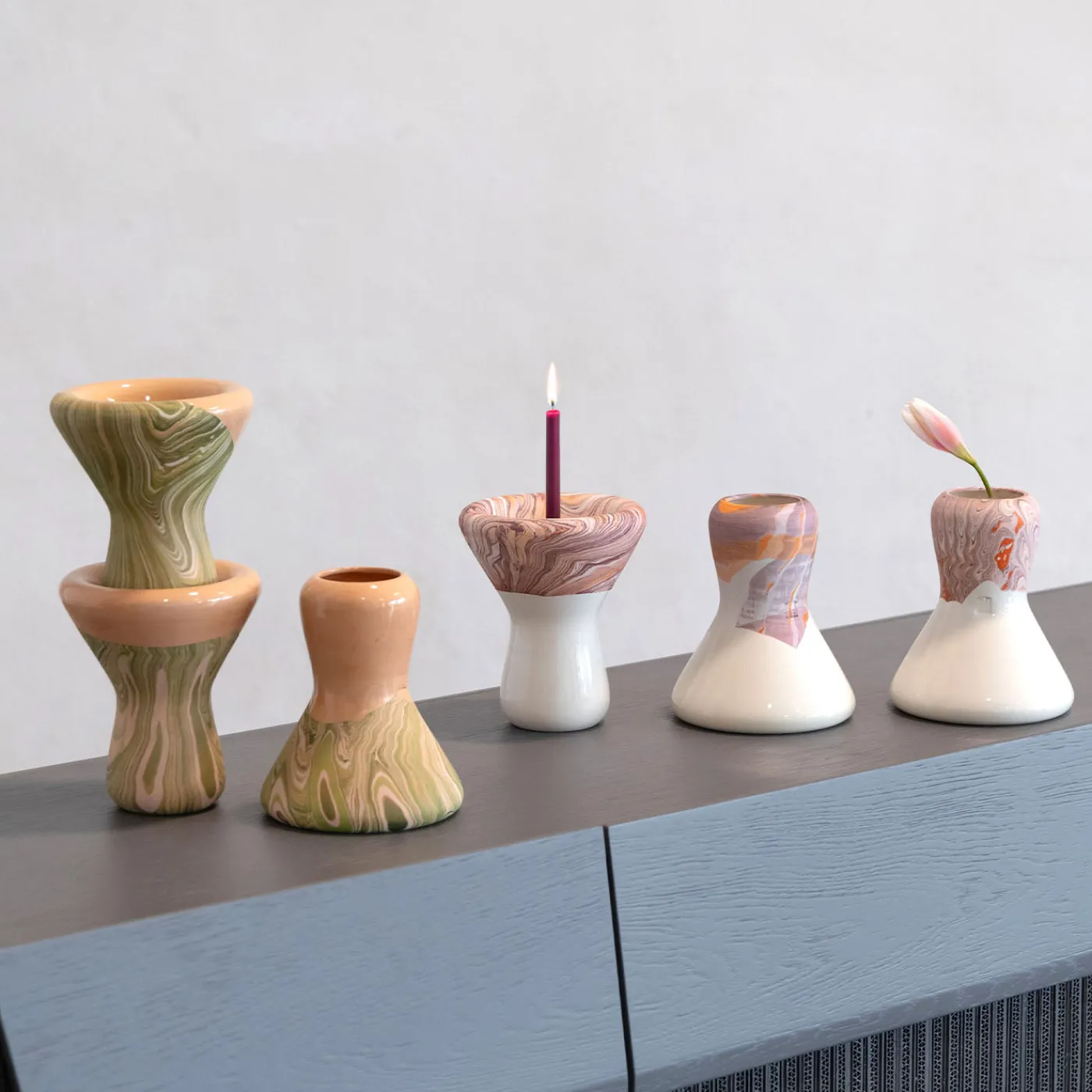 Sabrina Sguanci Baroni Vaso Fluid Green Marble> Vasi Decorativi