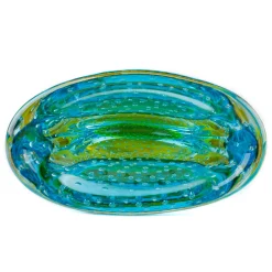 Officine di Murano 1295 Vaso giallo e azzurro Vrmbicolr> Vasi Da Fiori