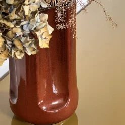 mg12 by Monica Geronimi Vaso Giuseppe Auburn in ceramica smaltata Mattone Lucido> Vasi Da Fiori