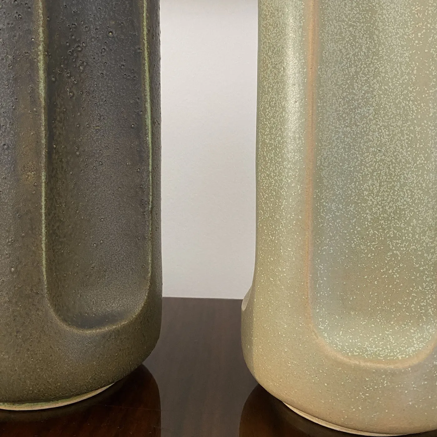 mg12 by Monica Geronimi Vaso Giuseppe Bruma in ceramica smaltata verde opaco> Vasi Da Fiori