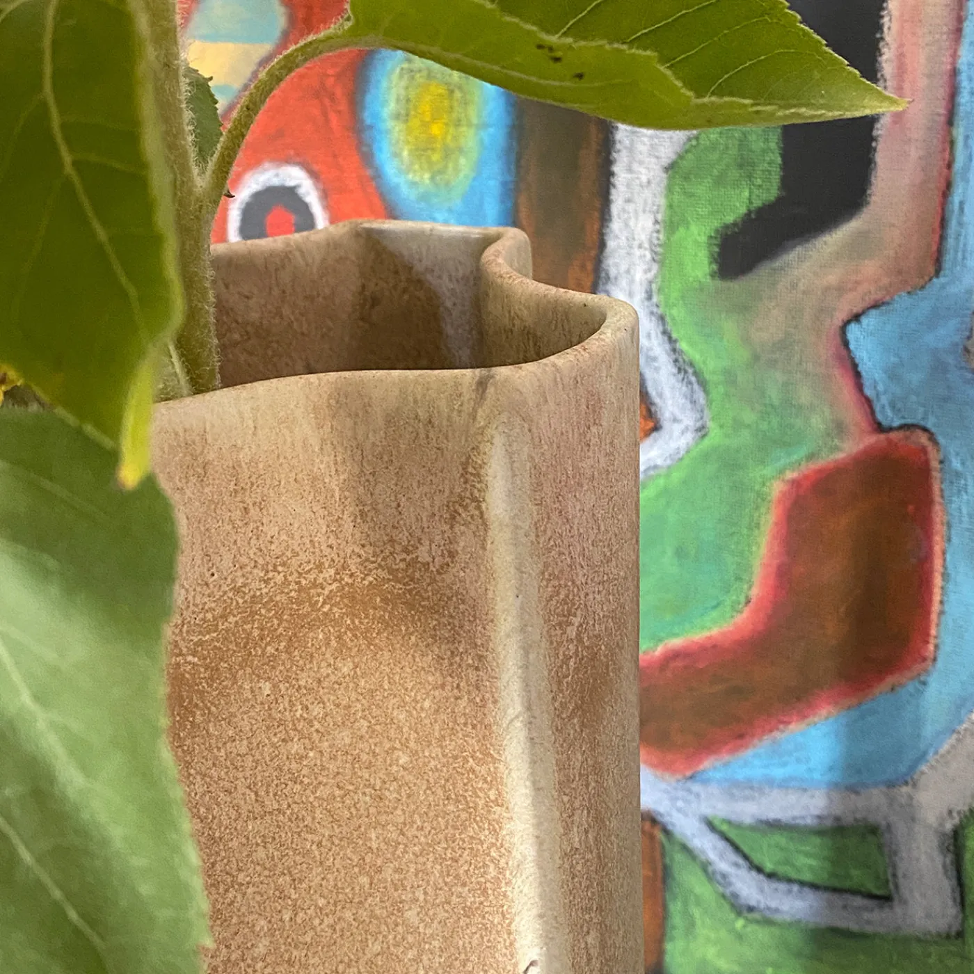 mg12 by Monica Geronimi Vaso Giuseppe Grano in ceramica smaltata beige opaco> Vasi Da Fiori