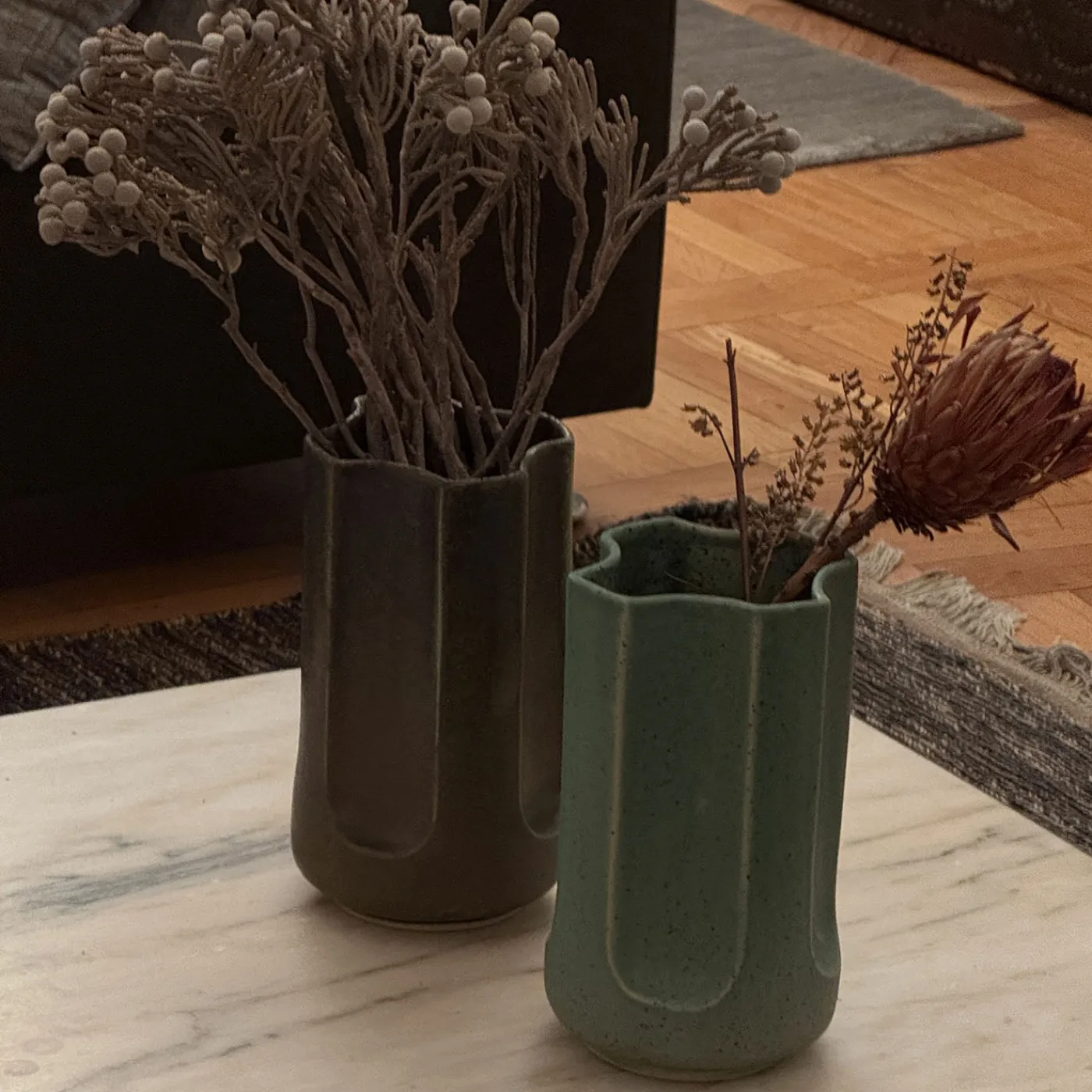 mg12 by Monica Geronimi Vaso Giuseppe Turquesa in ceramica smaltata blu opaco> Vasi Da Fiori