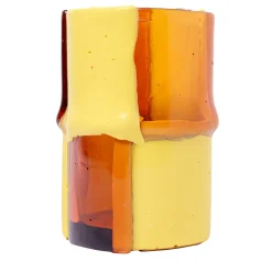 Corsi Design Factory Vaso Grande Bamboo Giallo e Rosa di Enzo Mari> Vasi Decorativi