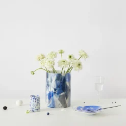 Stories Of Italy Vaso Grande in Vetro di Murano Blu con Tecnica Nougat><noscript><img width=