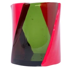 Corsi Design Factory Vaso Grande Twirl Verde e Fucsia di Enzo Mari> Vasi Decorativi