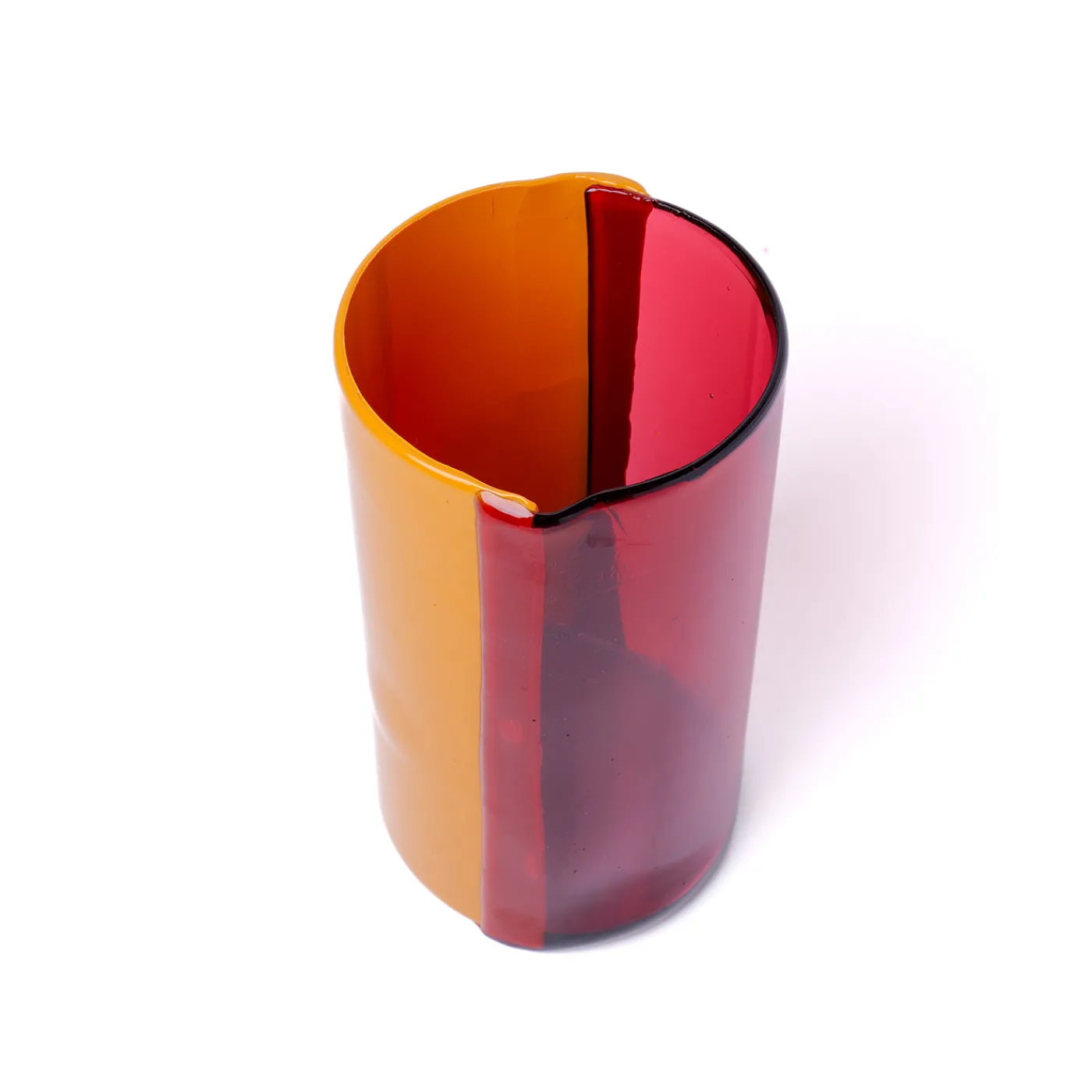 Corsi Design Factory Vaso Grande Two Lines Fucsia e Arancio di Enzo Mari> Vasi Decorativi