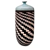 Zuma Ceramiche by Lucia Carpentieri Vaso Hurricane Optical nero/bianco/turchese> Bottiglie Decorative