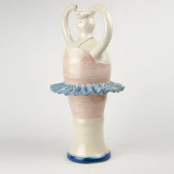 Alessandro Iudici Vaso in ceramica Ballerina Ivory> Vasi Figurativi