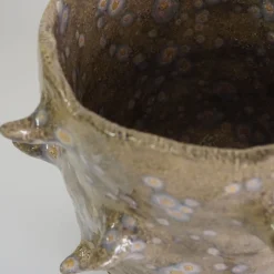 Cristina Cavallari Vaso in ceramica beige maculato Lava 6><noscript><img width=