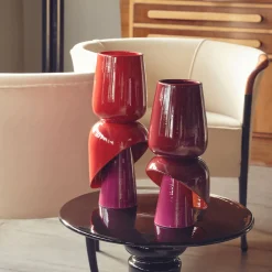 Rometti Vaso in Ceramica Bordeaux Toulipa di Luca Binaglia><noscript><img width=