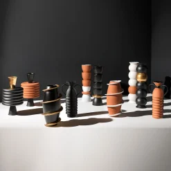 Rometti Vaso in Ceramica Continuous #1 di Ugo La Pietra> Vasi Decorativi