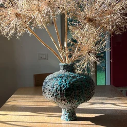 Raffaella Bandera Vaso in ceramica Hydria blu e grigio><noscript><img width=