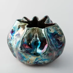 Design Center 1991 Vaso in Ceramica Policroma Il Giardino dei Segreti di Nino Basso><noscript><img width=