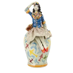 Alessandro Iudici Vaso in ceramica The Traveler> Vasi Figurativi