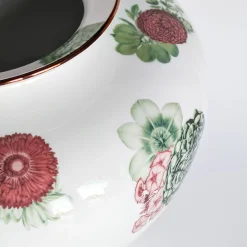 Grand Tour by Vito Nesta Vaso in porcellana Anfora con fiori verdi e rossi H24Cm><noscript><img width=