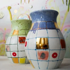 Coralla Maiuri Vaso in porcellana blu Calypso><noscript><img width=