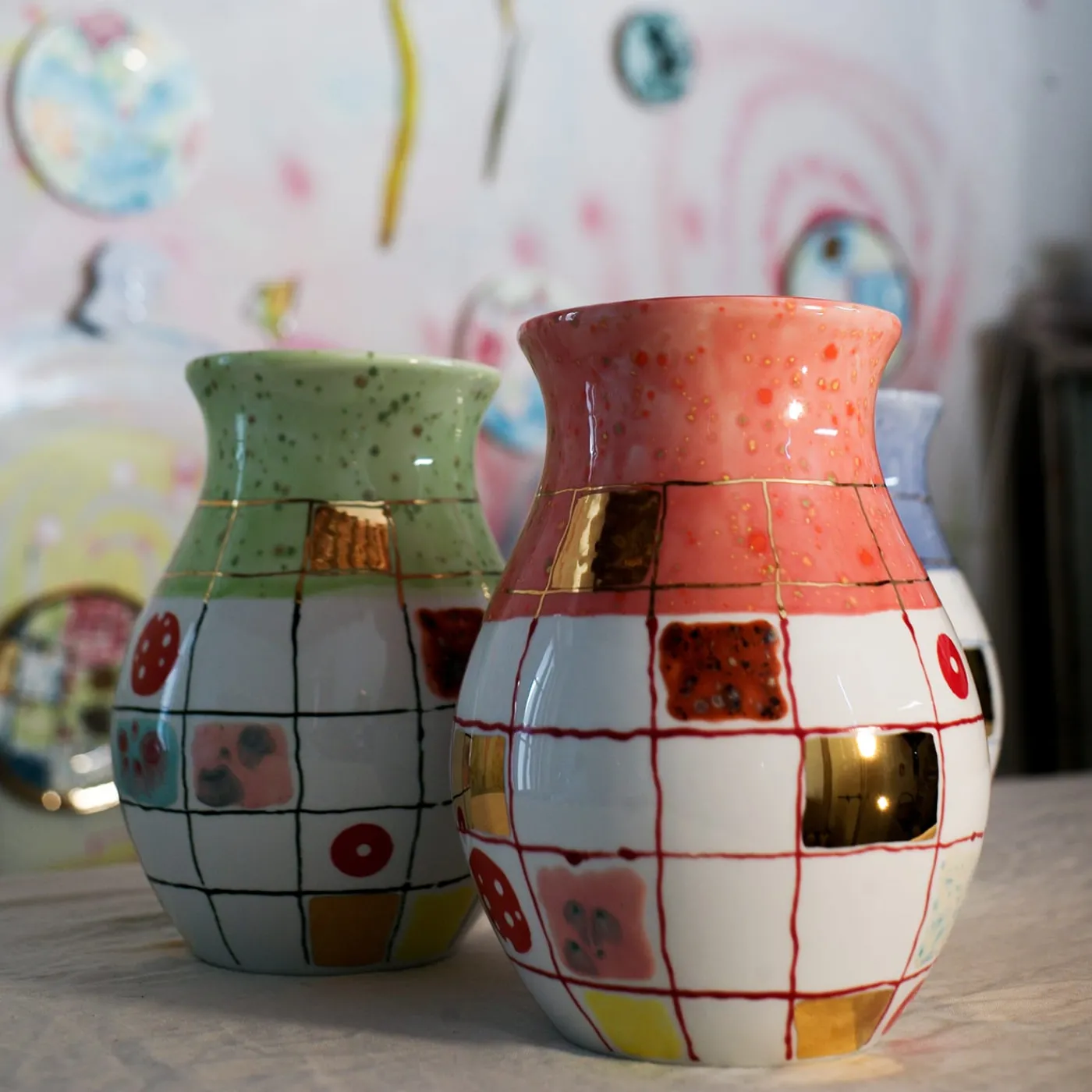 Coralla Maiuri Vaso in porcellana rosa Calypso> Vasi Da Fiori