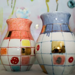 Coralla Maiuri Vaso in porcellana rosa Calypso><noscript><img width=