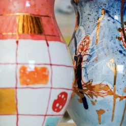 Coralla Maiuri Vaso in porcellana rosa Calypso><noscript><img width=