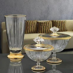 Creart Vaso in vetro Accademia con oro 24 carati> Vasi Decorativi