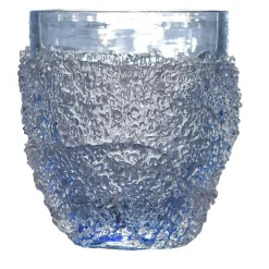 Micheluzzi Glass Vaso in vetro azzurro Ghiaccio> Vasi Da Fiori