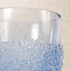 Micheluzzi Glass Vaso in vetro azzurro Ghiaccio> Vasi Da Fiori