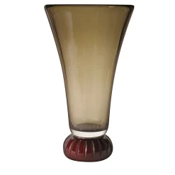 Ros Italia Interiors Vaso In Vetro Di Murano Beige> Vasi Decorativi