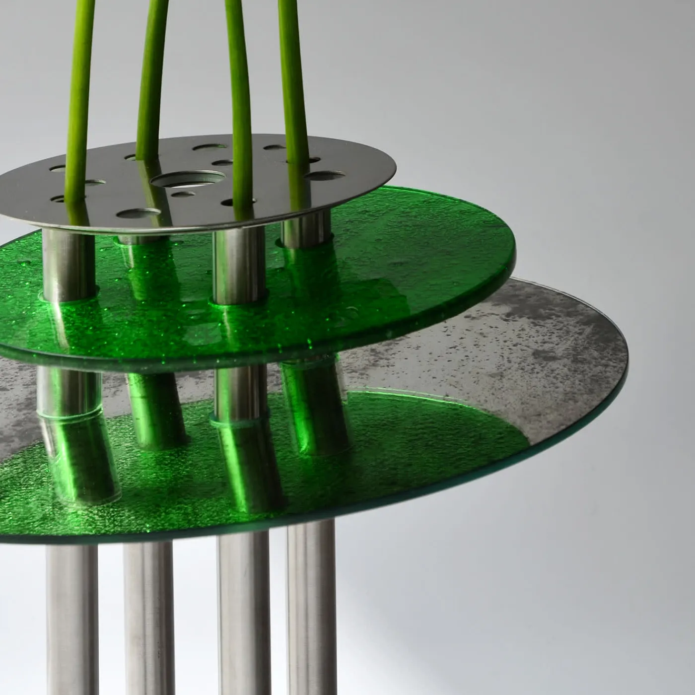 Atlasproject Vaso in vetro e acciaio Dea Luna> Vasi Decorativi