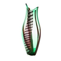 Bottega Veneziana Vaso in Vetro Policromo a Forma di Bocciolo Aura di Murano><noscript><img width=