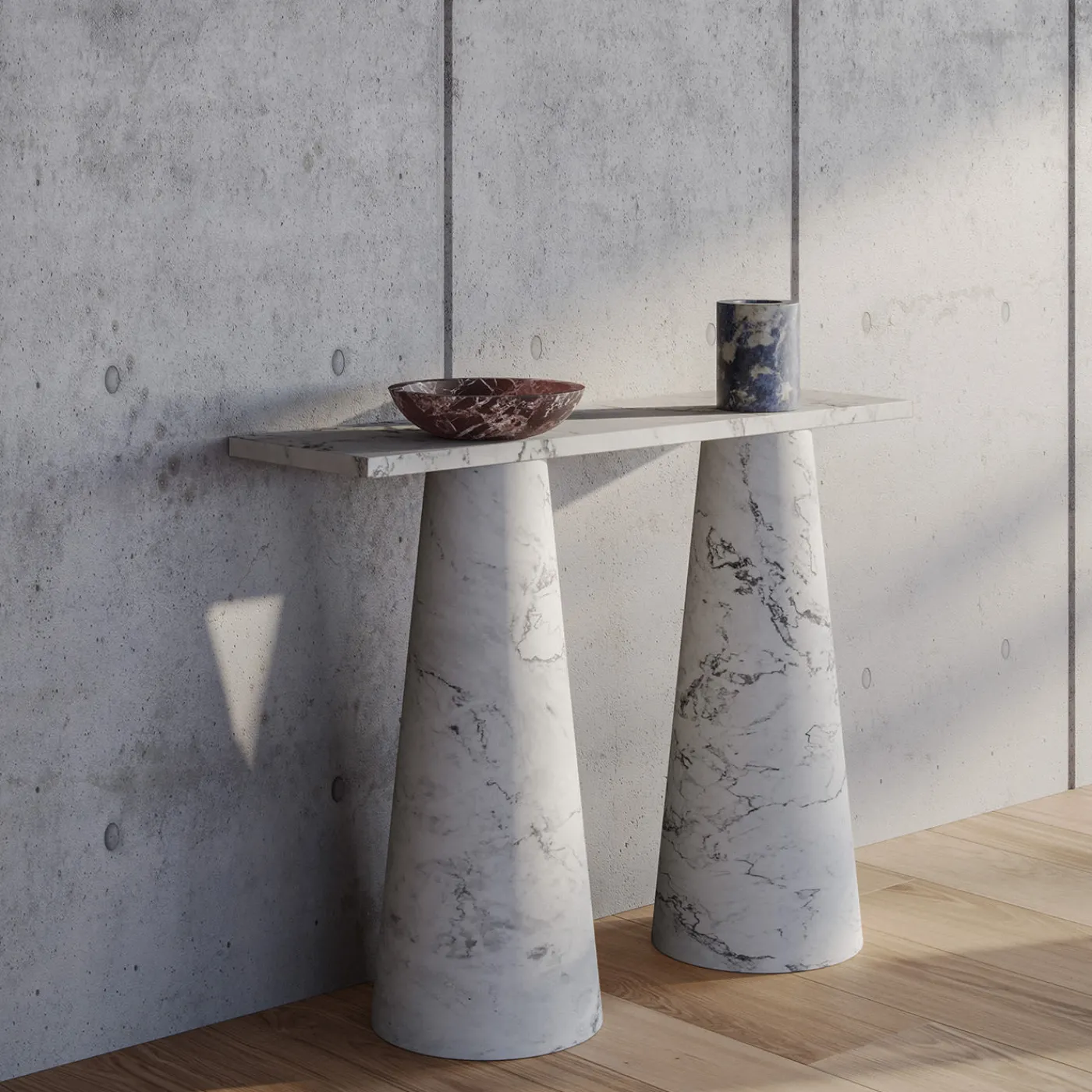 MMairo Vaso Inside Out in sodalite blu di Karen Chekerdjian> Vasi Da Fiori