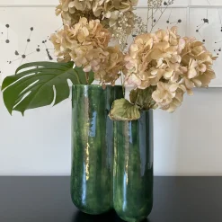 mg12 by Monica Geronimi Vaso MattiaMatteo Foglia in ceramica smaltata verde lucido><noscript><img width=