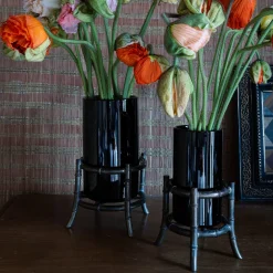 Piccoli Smalti Vaso Maxi Bambù in Vetro Nero><noscript><img width=