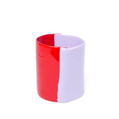 Corsi Design Factory Vaso medio Two Lines Lilla e Corallo di Enzo Mari><noscript><img width=