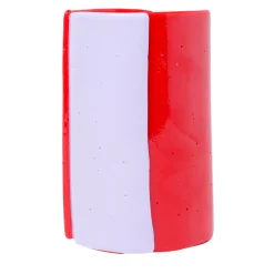 Corsi Design Factory Vaso Medio Two Lines Rosso e Viola di Enzo Mari> Vasi Decorativi