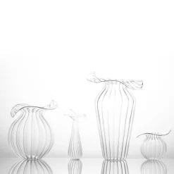 Casarialto Vaso Millerighe Medio Tondo in Vetro Trasparente><noscript><img width=