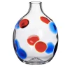 Carlo Moretti Vaso monofiore blu/rosso N. 2> Bottiglie Decorative