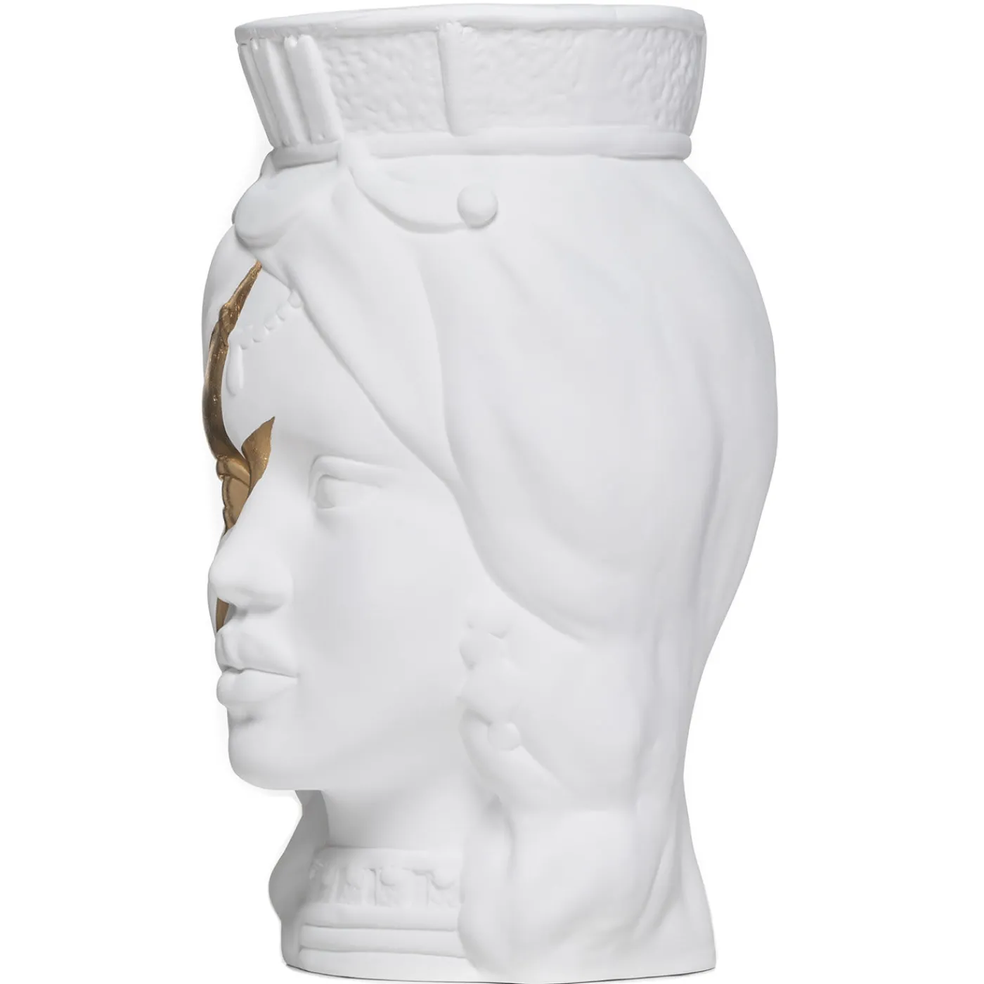 Stefania Boemi Vaso Musidora Tisifone Bianco> Vasi Figurativi