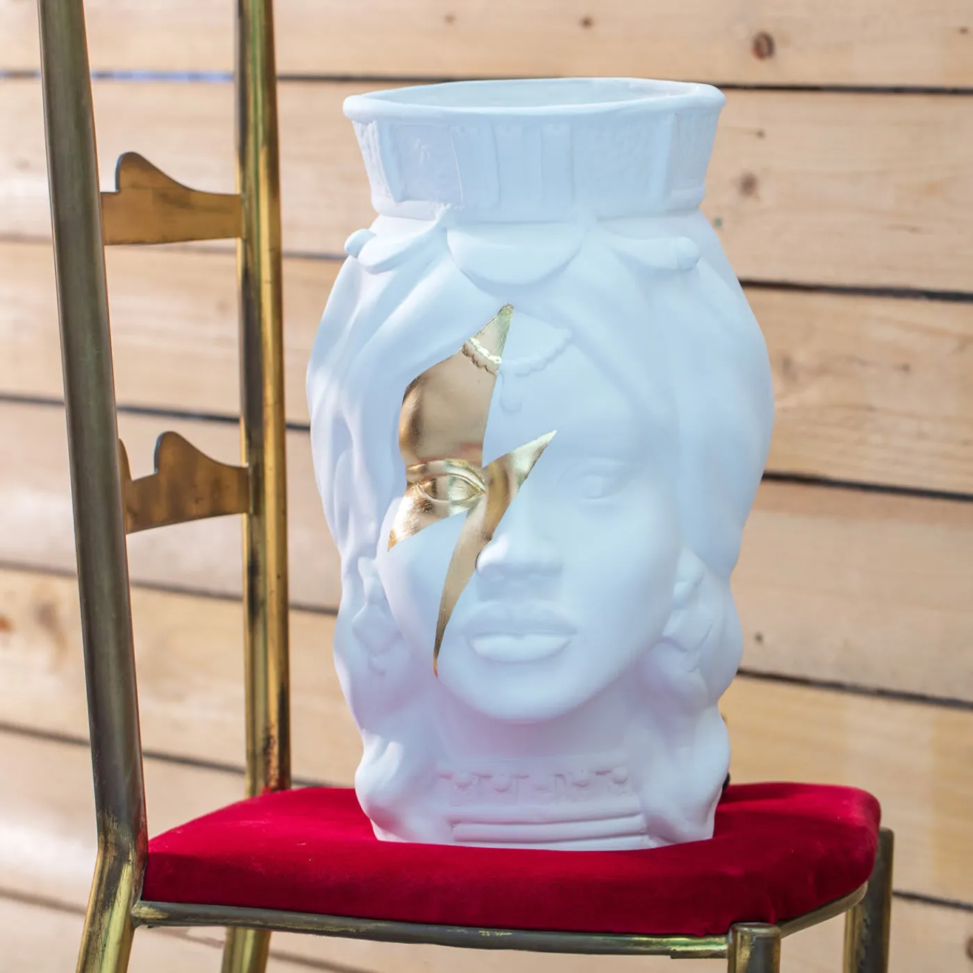 Stefania Boemi Vaso Musidora Tisifone Bianco> Vasi Figurativi