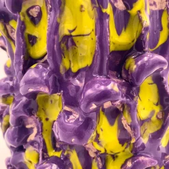 Daria Dazzan Vaso Onda in velluto viola e giallo limone> Vasi Decorativi