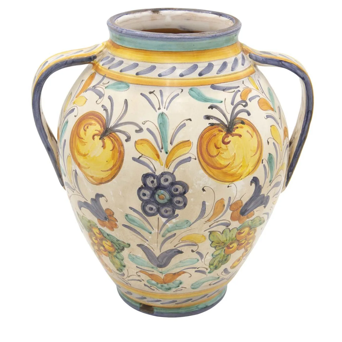 Sbigoli Terrecotte Firenze Vaso Orciolo con Fleur-De-Lis fiorentino blu> Anfore