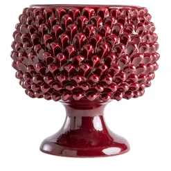 Fratelli Bevilacqua Vaso Pigna in Ceramica Bordeaux> Vasi Da Fiori