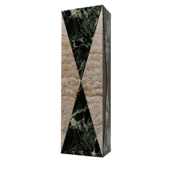 Carcino Design Vaso Polimelus Verde Alpi e Travertino> Vasi Da Fiori