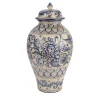 deBlona Vaso potiche Antique Blue Peacock> Vasi Con Coperchio